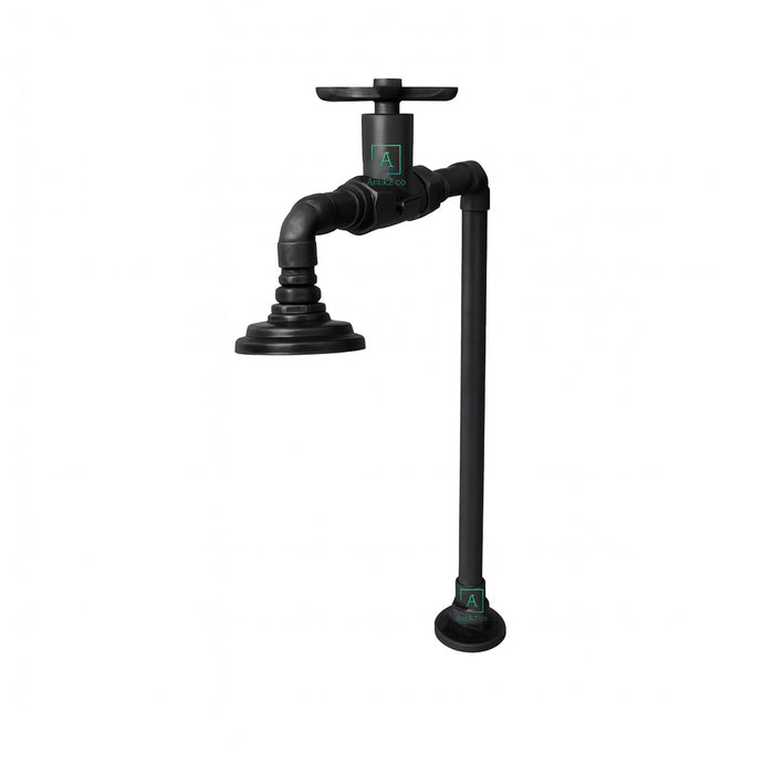 Griferia Lavamanos Vintage Trebol Negro (Agua Fria)