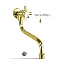 Griferia Pared Vicenza Dorado (Agua Fria)