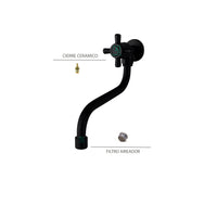 Griferia pared  Negro Vicenza (Agua fria)