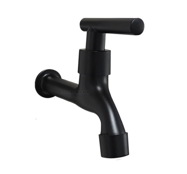 Llave terminal Pared Palanca Negro Mate (Agua fria)