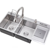 Lavaplatos Doble poceta Acero inoxidable 304