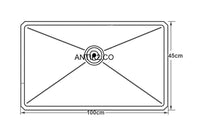 Lavaplatos  Gris Peltre  Acero Inoxidable  304 100 x 45 cm