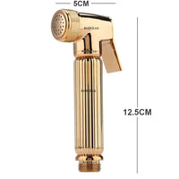Set Ducha Bidet Dorado Con Soporte Rosca 1/2