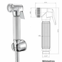 Ducha Telefono  Bidet Niquel Brillante  Manguera y Soporte