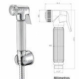 Ducha Telefono  Bidet Niquel Brillante  Manguera y Soporte