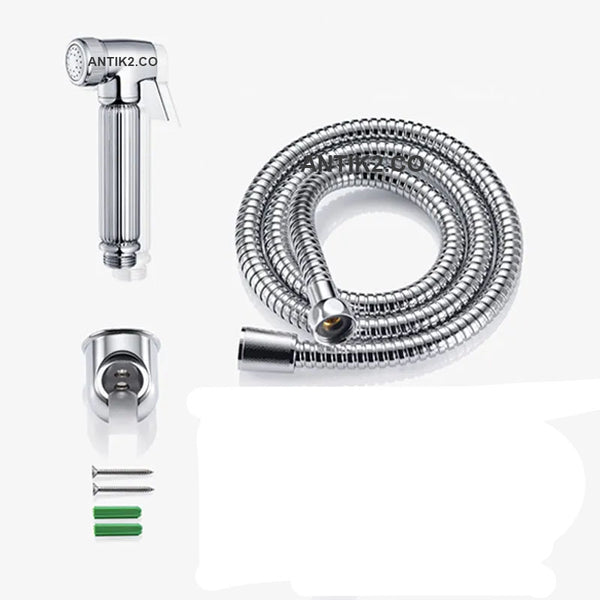 Ducha Telefono  Bidet Niquel Brillante  Manguera y Soporte