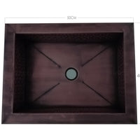 Lavamanos Vintage  Rectangular 50X40CM Cobre Antiguo