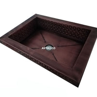 Lavamanos Vintage  Rectangular 50X40CM Cobre Antiguo