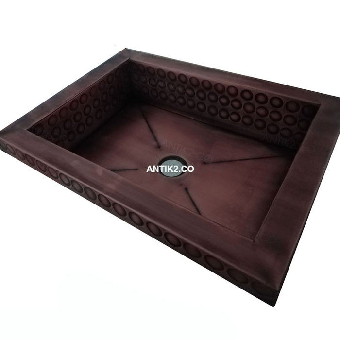 Lavamanos Vintage  Rectangular 50X40CM Cobre Antiguo