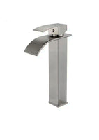 Griferia Mezclador monomando Cascada  Niquel satin Alto