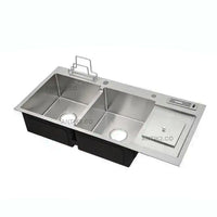 Lavaplatos Doble poceta Acero inoxidable 304