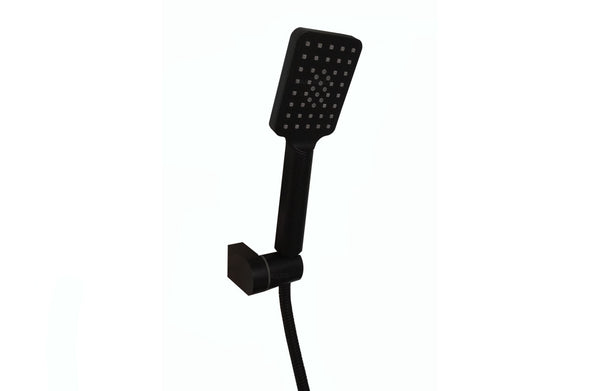 Ducha telefono Negra Doble Funcion + Manguera y Soporte