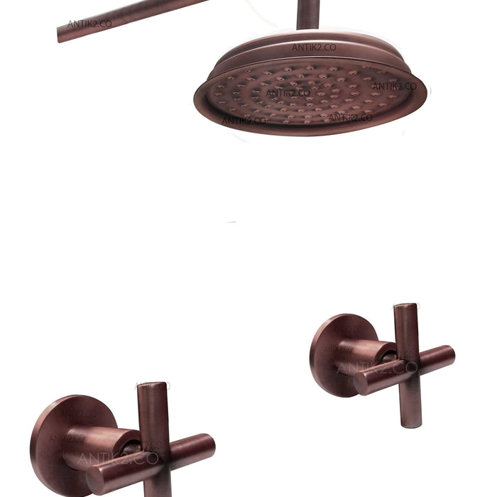 Mezclador vintage Cobre Antiguo + Ducha  30cm