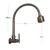 Grifería Pared  Flexible doble funcion  Bronce Antiguo