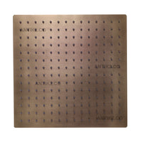 Mezclador Ducha  Cuadrdao  + Ducha 20x20cm Bronce Antiguo