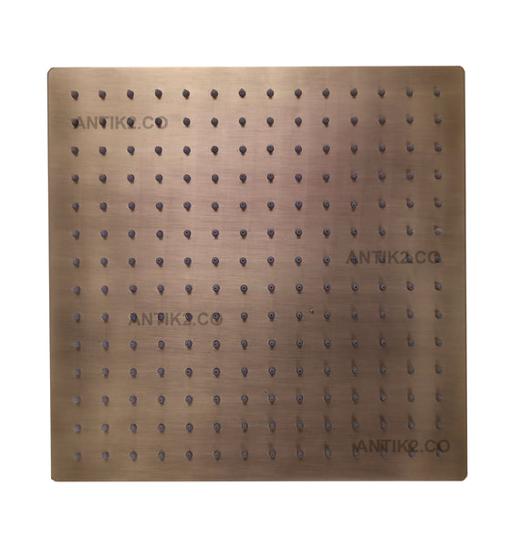 Registro cuadrado Bronce Antiguo + Ducha 20x20cm
