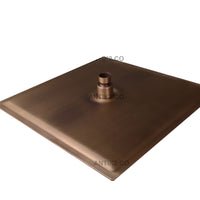 Ducha Cuadrada Bronce  Antiguo 30cm + 30cm Tubo