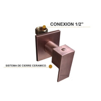 Registro Cuadrado  y ducha 20cm x 20cm  Cobre antiguo