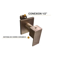 Registro Ducha cuadrado  Bronce antiguo