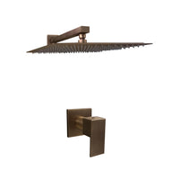 Registro cuadrado Bronce Antiguo + Ducha 30x30cm