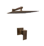 Registro cuadrado Bronce Antiguo + Ducha 30x30cm