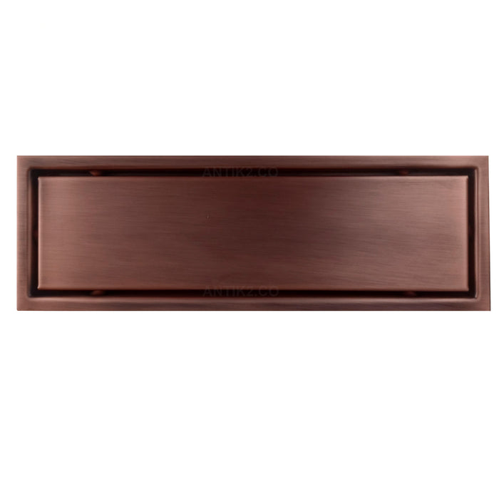 Rejilla Piso  Cobre Antiguo revestimiento  Rectangular 30x10cm