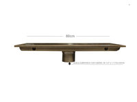 Rejilla Piso  Bronce Antiguo Invisible 80x10cm