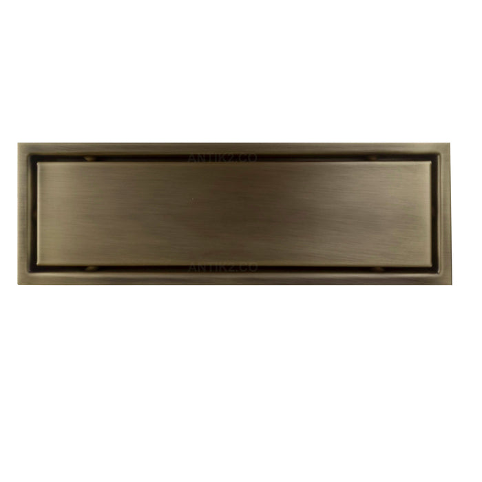 Rejilla Piso  Bronce Antiguo Invisible 30x10cm