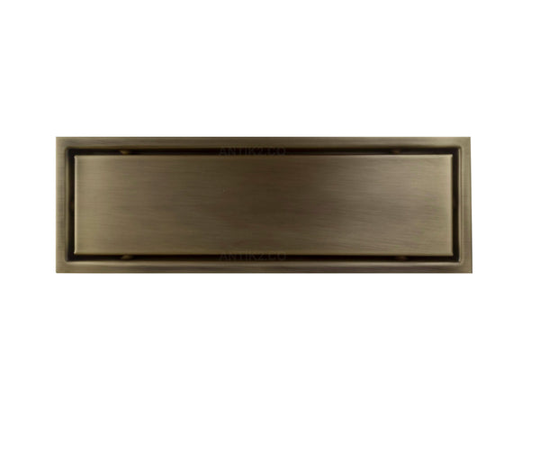 Rejilla Piso  Bronce Antiguo Invisible 30x10cm