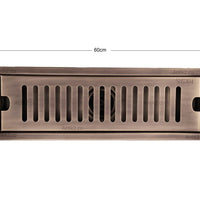 Rejilla piso Bronce Antiguo Rectangular  60cm