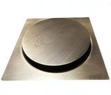 Rejilla piso Tipo push Bronce Antiguo cuadrada  10x10cm|