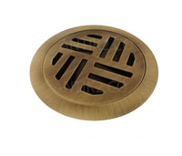 Rejilla piso Bronce Antiguo Diametro  10cm Vector