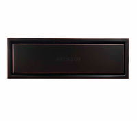 Rejilla piso  rectangular  60cm negro antiguo con tapa para recubrimiento