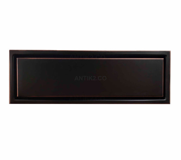Rejilla piso  rectangular  80cm Negro Antiguo Con Tapa Para Recubrimiento