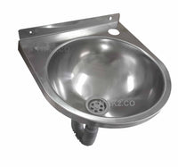 Lavamanos en Acero Inoxidable A Pared Desague+Sifon/Desague+Llave de Pedal y Dispensador