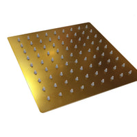 Registro Ducha Square  Dorado Mate + Ducha 20x20cm