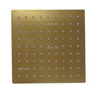 Griferia Monomando Dorado  Mate + Ducha 25x25cm