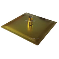Griferia Monomando Dorado  Mate + Ducha 25x25cm