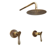 Mezclador Ducha Vintage Bronce Antiguo + Ducha 30cm