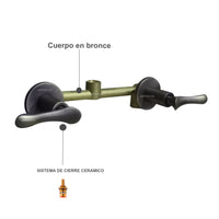 Mezclador Ducha Vintage Lyon  Bronce  Oscuro