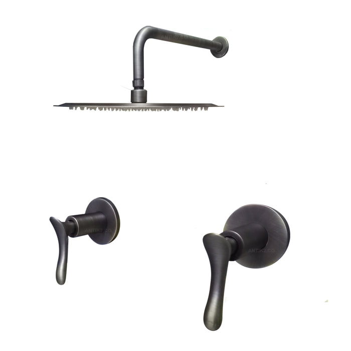 Mezclador ducha Lyon Bronce Antiguo + Ducha 20cm