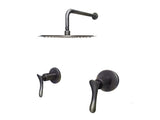 Mezclador ducha Lyon Bronce Antiguo + Ducha 20cm