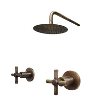 Mezclador Bronce Antiguo + Ducha 25cm