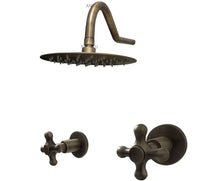Mezclador vintage Bronce Antiguo + Ducha 30cm