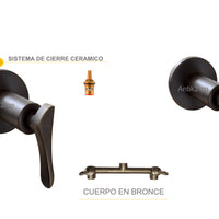 Mezclador ducha niza Bronce Antiguo + Ducha 25cm