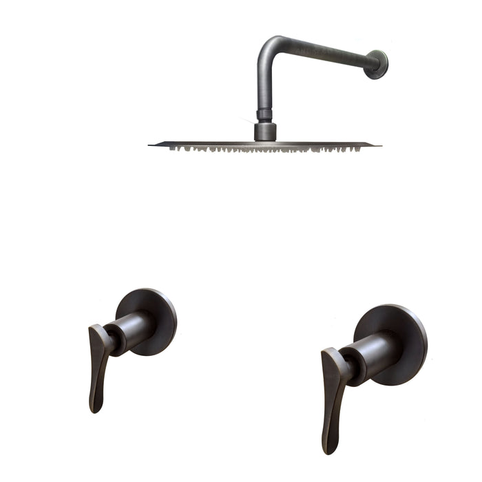 Mezclador ducha niza Bronce Antiguo + Ducha 25cm