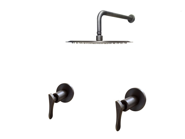 Mezclador ducha niza Bronce Antiguo + Ducha 25cm