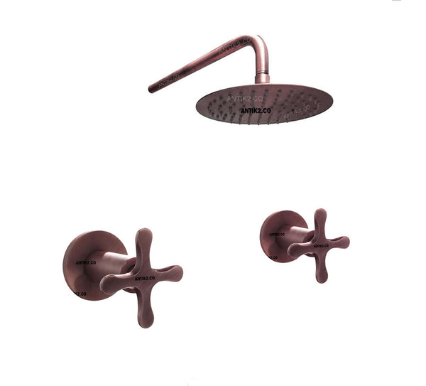 Mezclador Ducha Nantes  Cobre Antiguo + Ducha  30cm