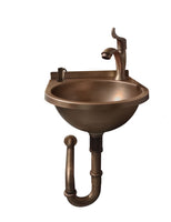 Set Lavamanos 32x30cm Vintage a pared Bronce Antiguo