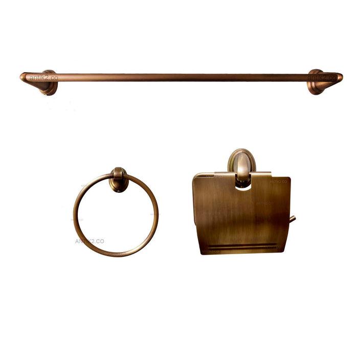 Juego De Accesorios Vintage  Bronce Antiguo x 3